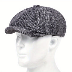 Casual Summer Striped British Beret with Breathable Advantage for Men Women