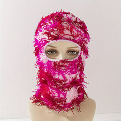 Colorful Tassel Balaclava Hip Hop Knit Hat Full Cover Ski Mask Unisex Y2K