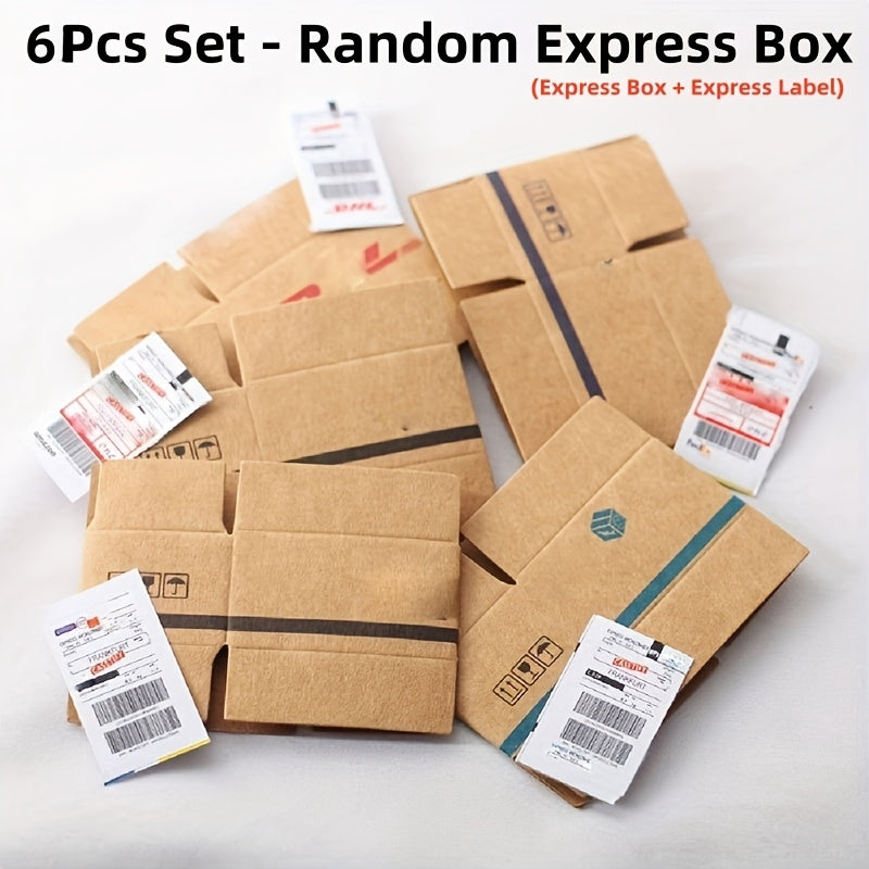 6pcs Mini Paper Box Gift Set 1:12 Scale Decorative Furniture Accessories