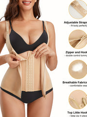 Women's Waist Trainer Corset Body Shaper w/ Adjustable Straps Tank Top