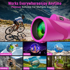 High Powered Monocular Telescope with Smartphone Adapter