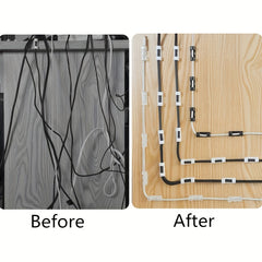20pcs Cable Clips Self Adhesive Nail Wire Organizer Wall Sticker