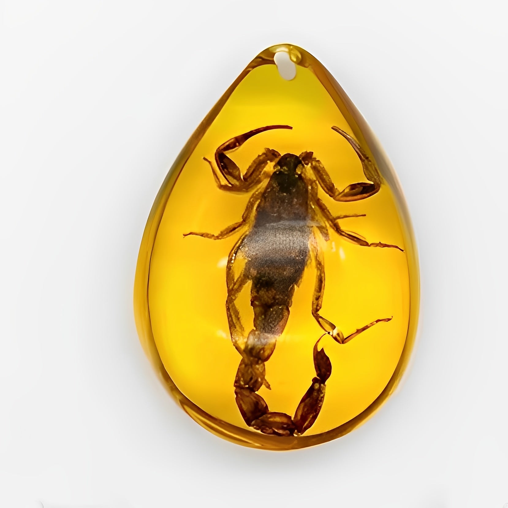 Resin Artificial Amber Pendant Necklace
