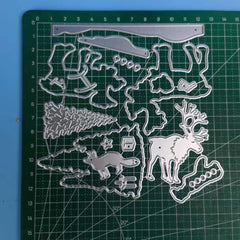 Deer Metal Cutting Dies And Clear Stamps Set DIY Scrapbooking Card Album