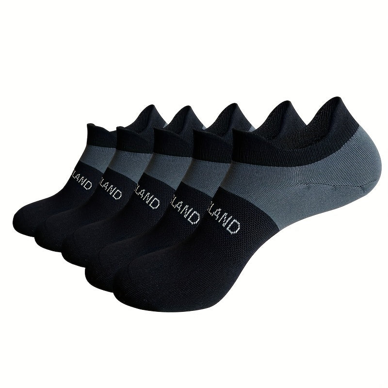 Men's Compression Ankle Socks Soft Nylon Striped Short Socks