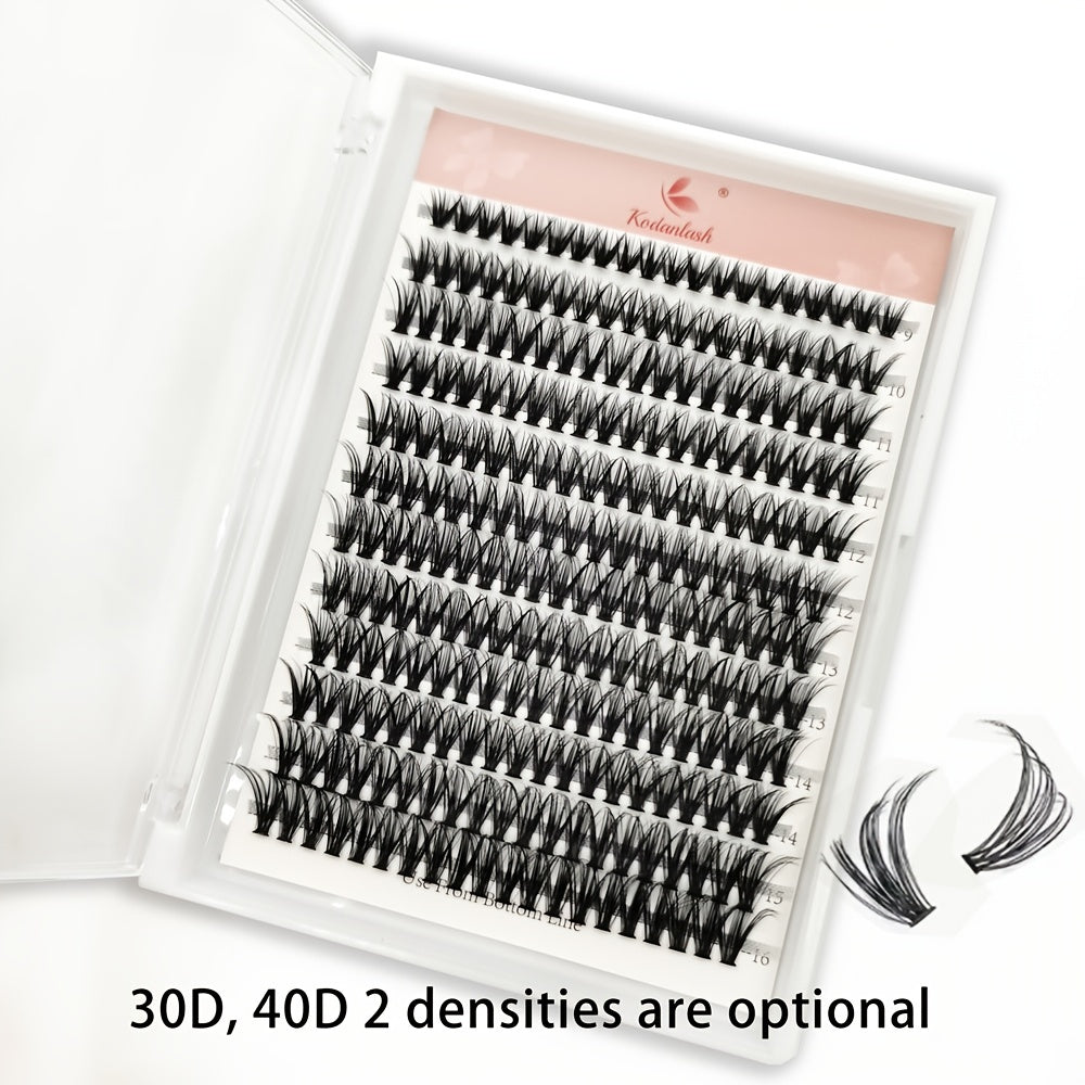 240pcs Cluster Lash Extensions Kit D Curling False Eyelashes Kit