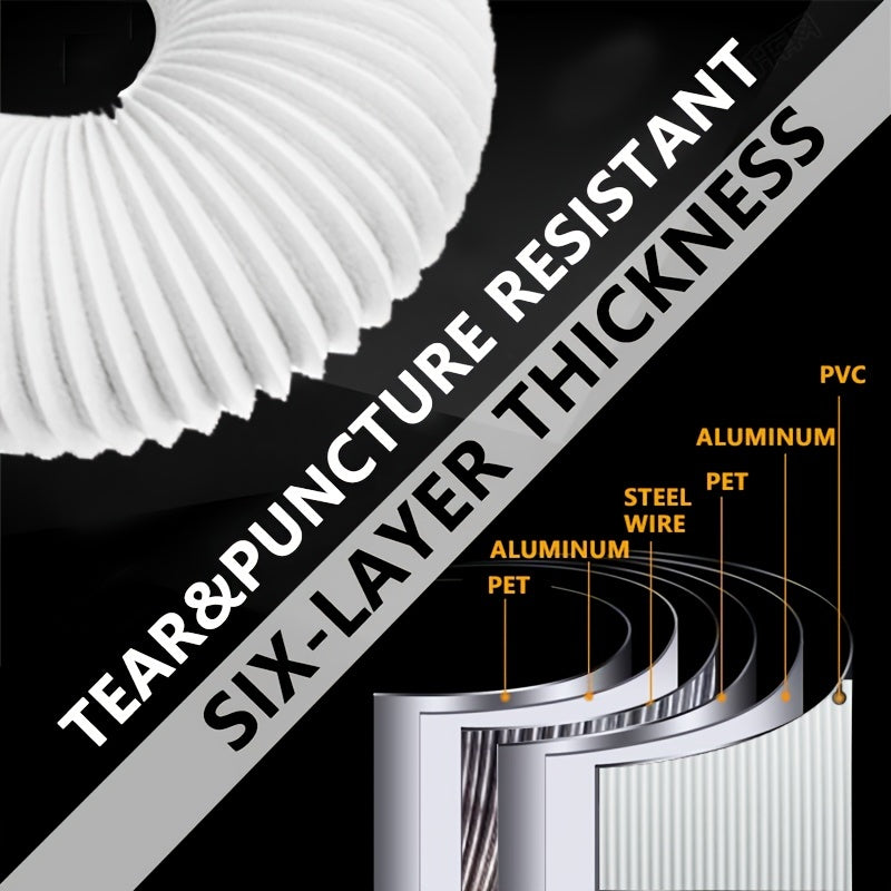 Flexible Insulated Dryer Vent Hose 4 Inch 8ft with Clamps