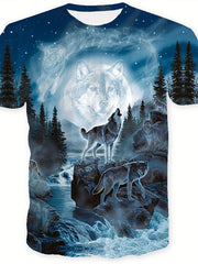 Men's Splatter Graphic T Shirt for Summer Outdoor Activities