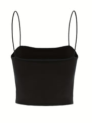 Y2K Sexy Backless Cami Top Spaghetti Strap Crop Top for Summer