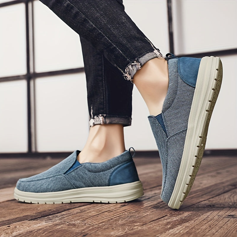 Men's Lightweight Slip On Canvas Shoes For Traveling Jogging Hiking
