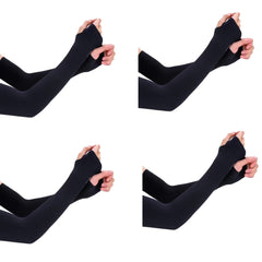 4 Pairs Cooling Arm Sleeves UV Protection Compression Sleeves