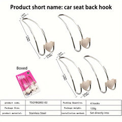 4pcs Car Hooks Seat Back Storage Hooks Garden Tool Flower Pot Hanging Hooks