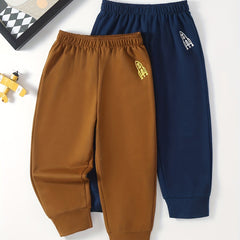 Rocket Print Boys Casual Active Sweatpants