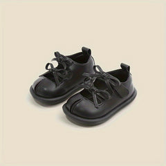 Bowknot Solid Flat Shoes for Girls - Spring Walking Shoes