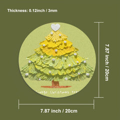 Cartoon Mouse Pad Round Flowers Christmas Tree