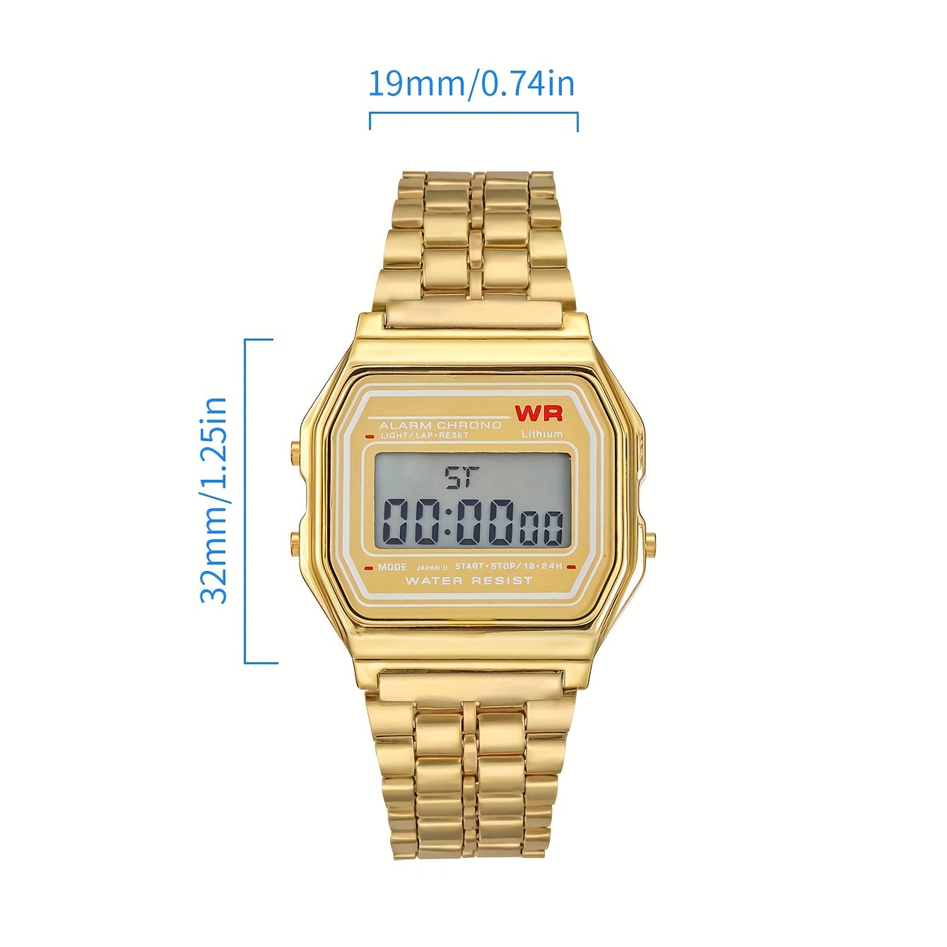 Adjustable Business Electronic Watch with Steel Strap
