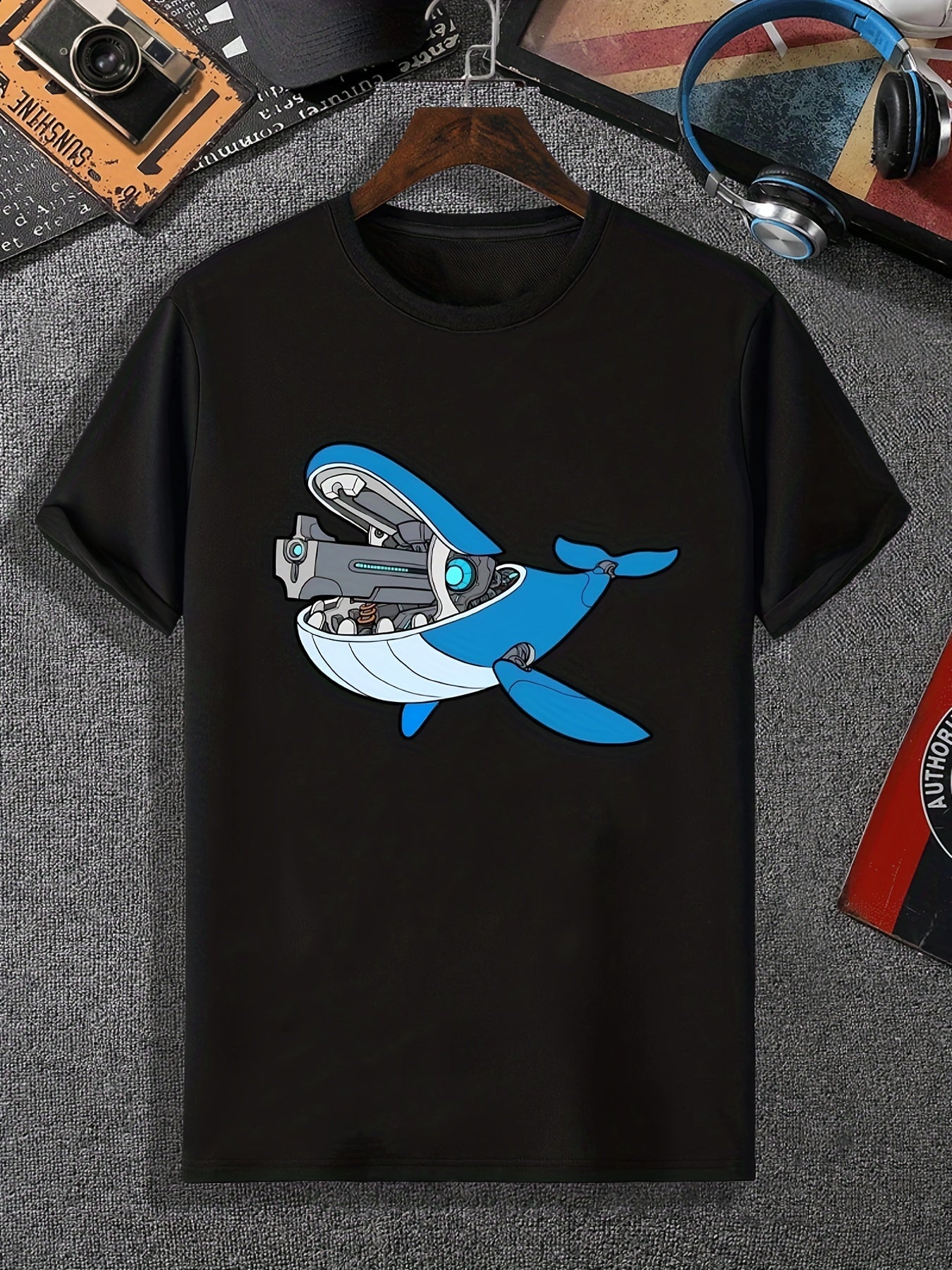 Mechanical Whale Men's T-shirt Active Breathable Tee