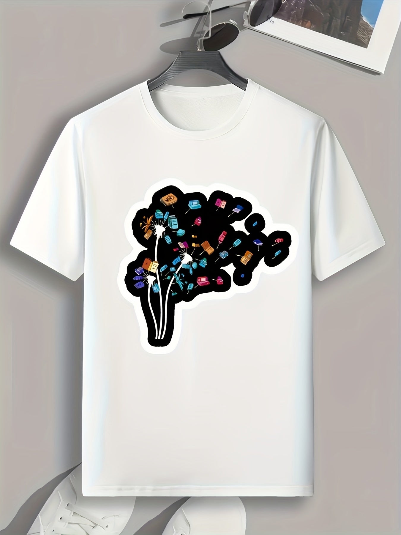 Funny Pattern Print Men's Graphic T-shirt for Summer