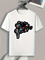 Funny Pattern Print Men's Graphic T-shirt for Summer