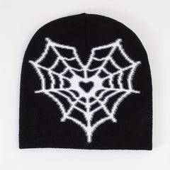 Spider Love Heart Beanie Y2k Beanie Hat Men's Winter Hat Decoration