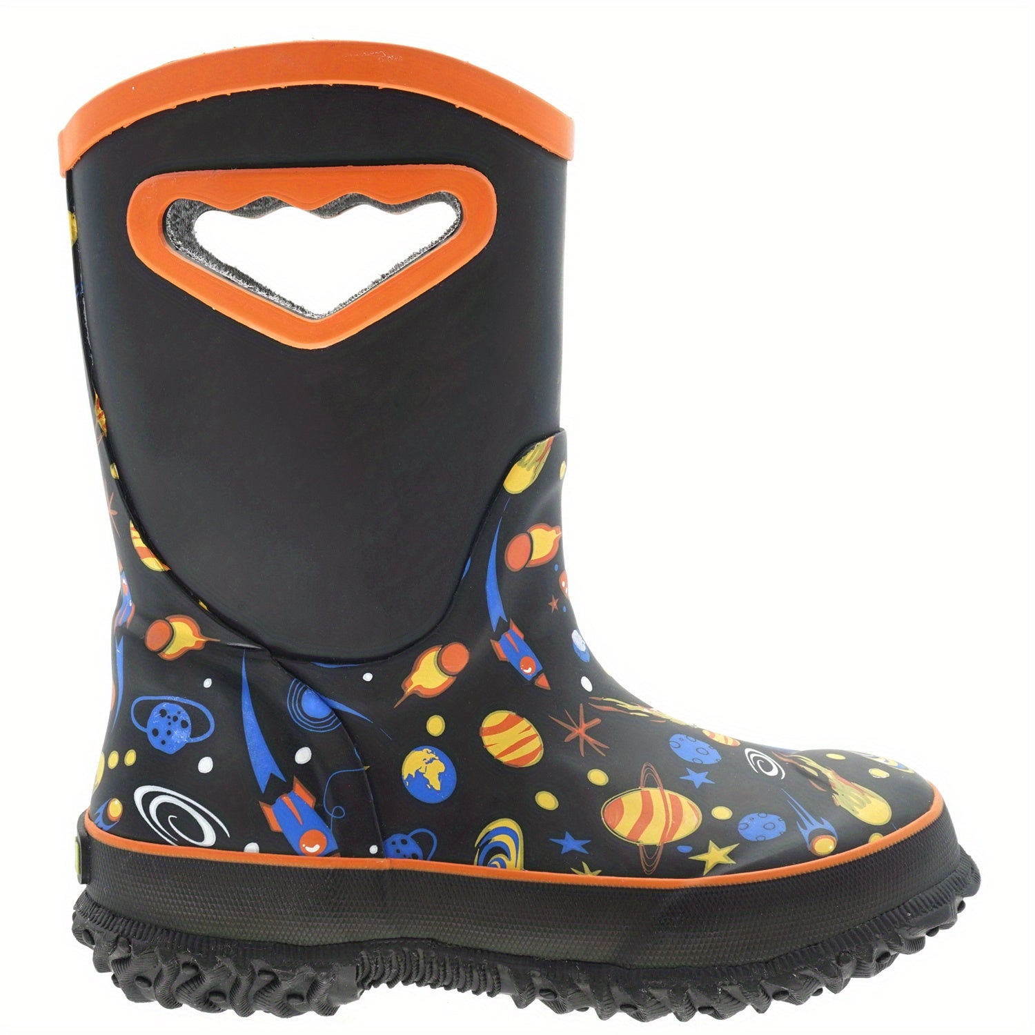 Space Planet Print Rain Boots Non Slip Waterproof Short Boots
