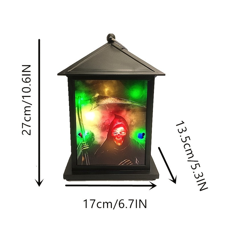 Halloween Dynamic Wooden Carved Wall Decoration Lamp