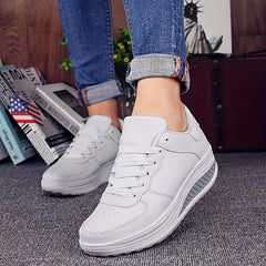Women's Wedge Sneakers Height Increased Lightweight Walking Shoes