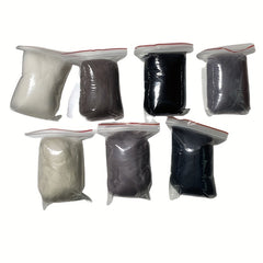 7pcs Grey Wool Roving Needle Felting DIY Kit 10g Each Piece
