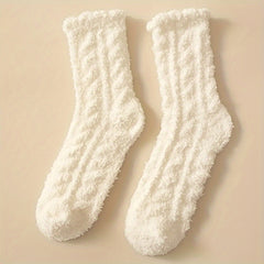 5 Pairs Girl's Winter Thickened Warm Sleep Socks