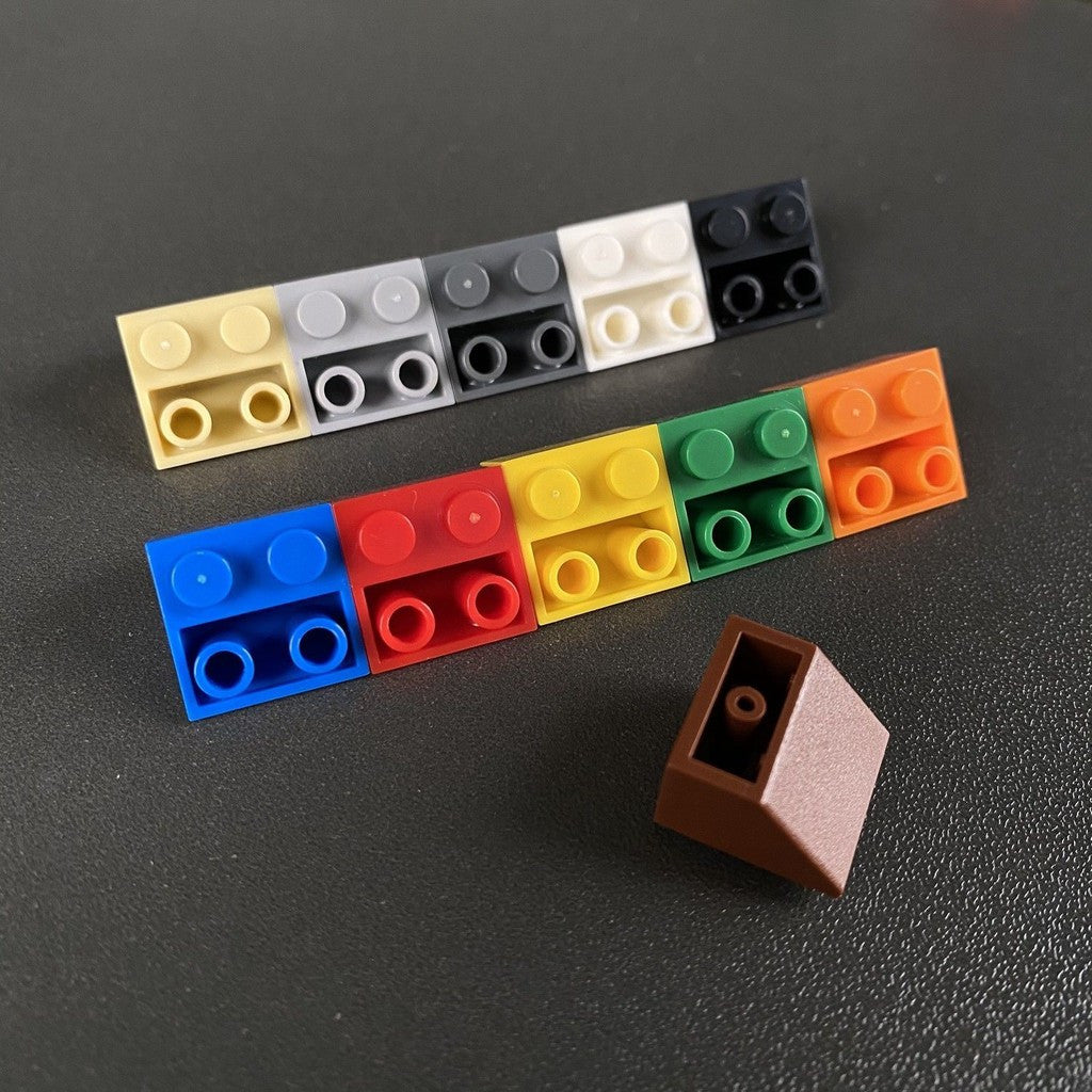 20pcs 2x2 Slope Anti Bevel Bricks MOC Parts Mixed ABS Material for Children