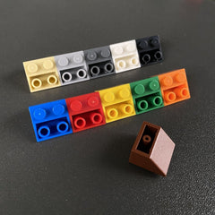 20pcs 2x2 Slope Anti Bevel Bricks MOC Parts Mixed ABS Material for Children