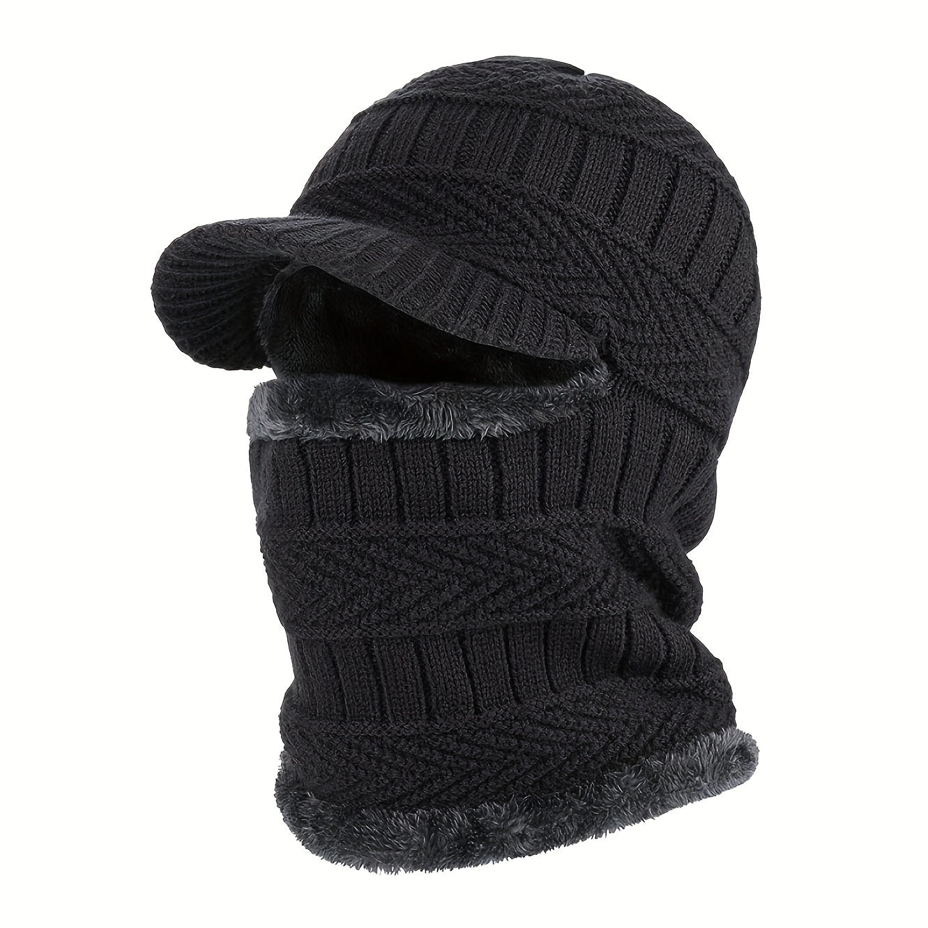 Winter Knitted Balaclava Beanie Hat Warm Ski Mask Windproof Hood Fleece Headwear