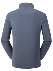 Men's Grey Casual Stand Collar Jacket