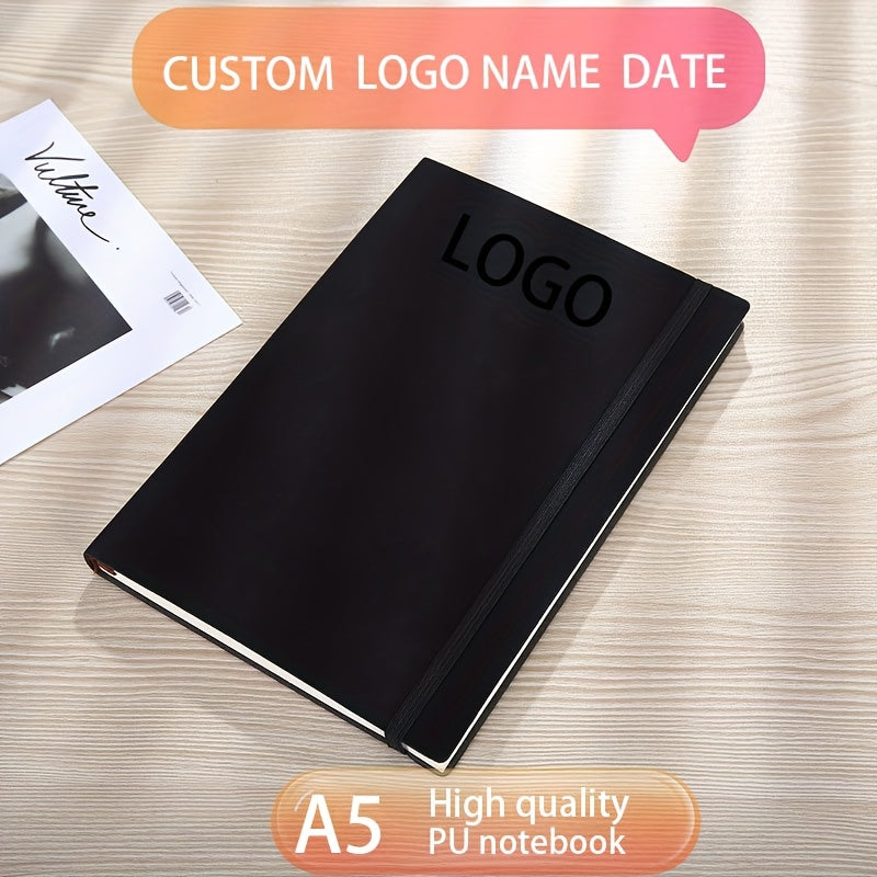 Personalized A5 PU Notebook - Yellow Cover
