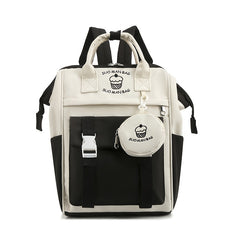 Large Capacity Diaper Bag with Floral Design