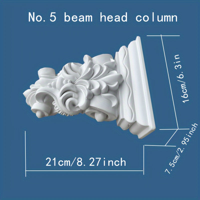 PU Beam Support Villa Exterior Wall Elephant Trunk Curved Arch Column Decoration