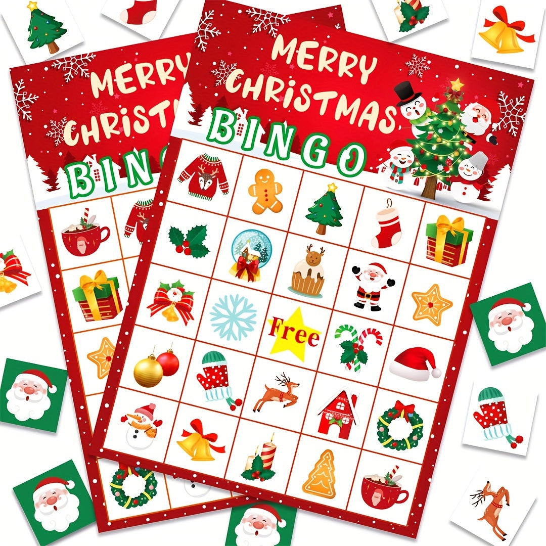 Christmas Bingo Game 24 Players Large Group Activities Family Party