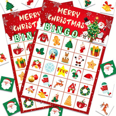 Christmas Bingo Game 24 Players Large Group Activities Family Party