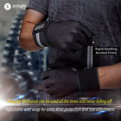 Breathable Fitness Gloves Wrist Wrap Support Full Palm Protection