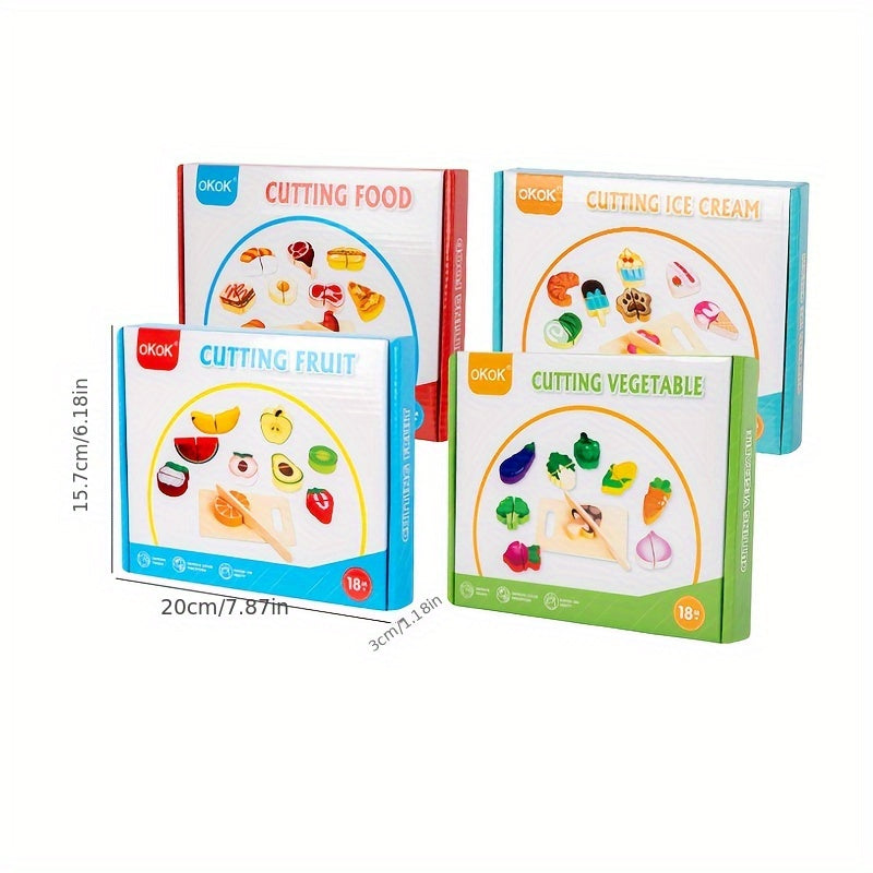 11pcs Wooden Play Food Set for Kitchen Play
