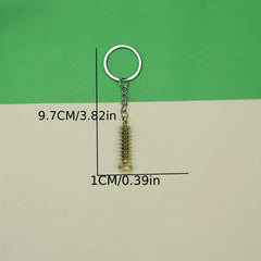 Metal Nine layer Tower Pendant Accessory Key Ring Keychain Gift