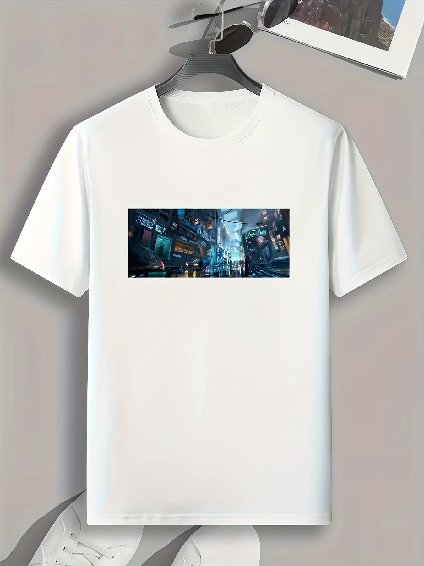 Night Street Pattern Men's Graphic T-Shirt