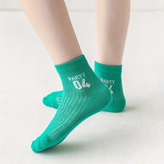 5 Pairs Number Graphic Print Socks for Boys Girls Teens