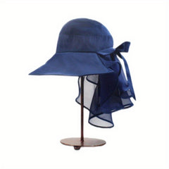 Chiffon Sun Hat with Big Bowknot UV Protection