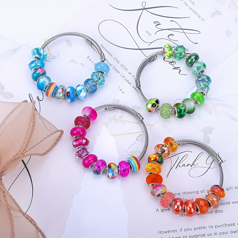 30Pcs Large Hole Beads Spacer Beads For Jewelry Making Resin Beads DIY Bracelet