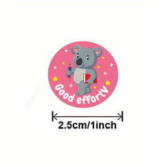 500pcs Cartoon Animal Reward Sticker Gift Teacher Student Stationery Stickers