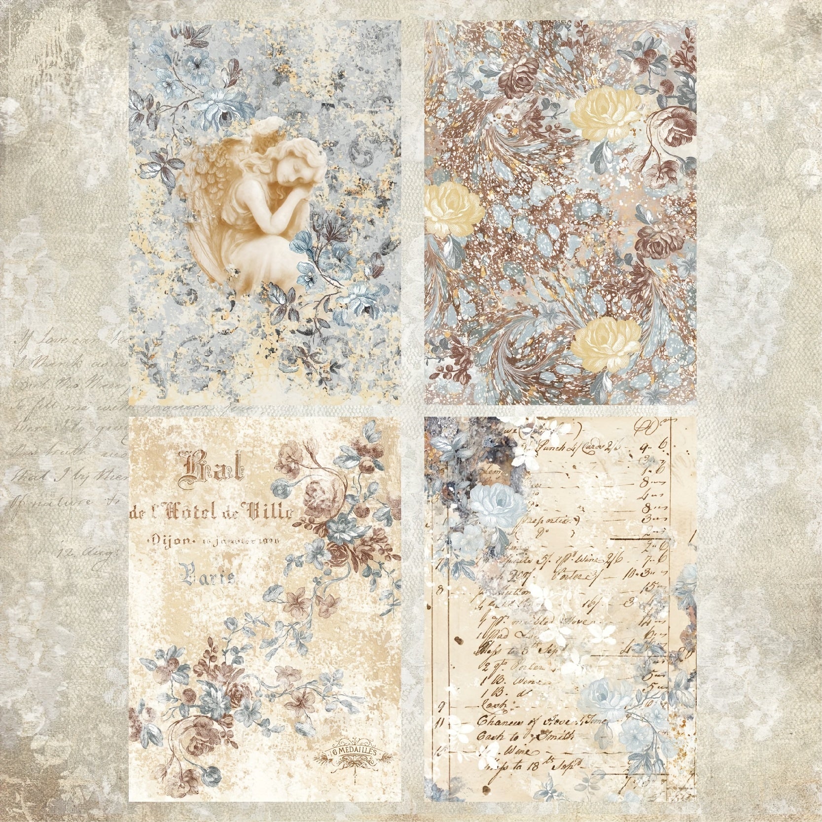 24pcs A6 Bird Flower Girl Angel Paper Album Scrapbook DIY Gift Packaging