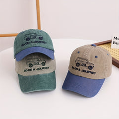 Kids Vintage Car Pattern Baseball Cap for Boys Girls