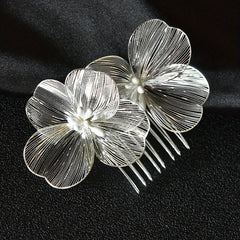 Golden Flower Hair Comb Vintage Headwear Wedding Hair Accessories