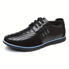 Men's PU Lace Up Business Shoes - Comfy & Stylish